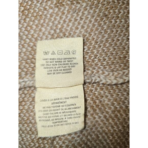 Akemi+Kin Anthropologie Italy Boho Knit Cardigan Women’s Mocha/White + Fringe M - Picture 5 of 5